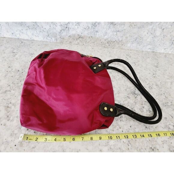 C Wonder Large Tote‎ Cranberry With Brown Accents 12x10 Roomy Pockets - Picture 10 of 10